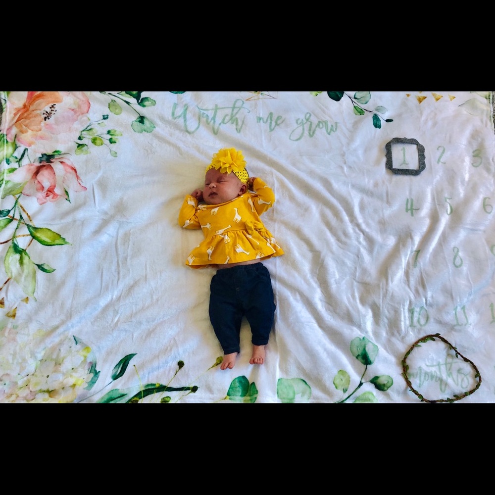 Baby milestone blanket